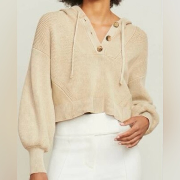 Veronica Beard Sweaters - Veronica Beard‎ | Ursina Sweater Hoodie | Beige | Medium